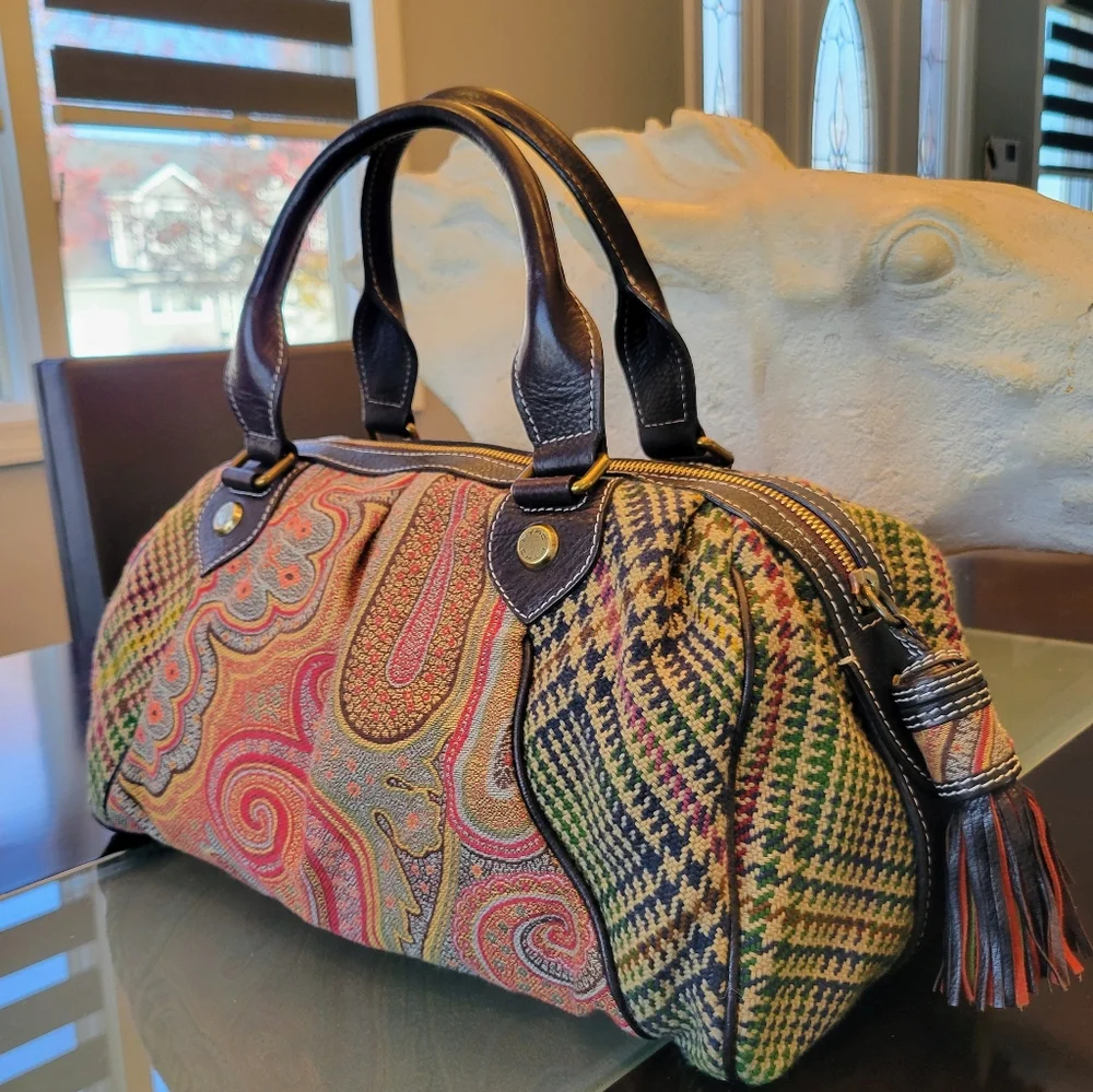🌟``SOLD SOLD SOLD 🌟 ~~~ETRO Vintage Tapestry Satchel – - Picture 5 of 16